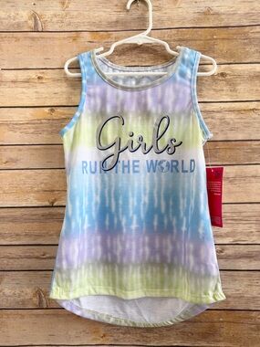 Hind Tank Top Girls Size Small 7/8 Tie Dye Girls Run The World Graphic NWT